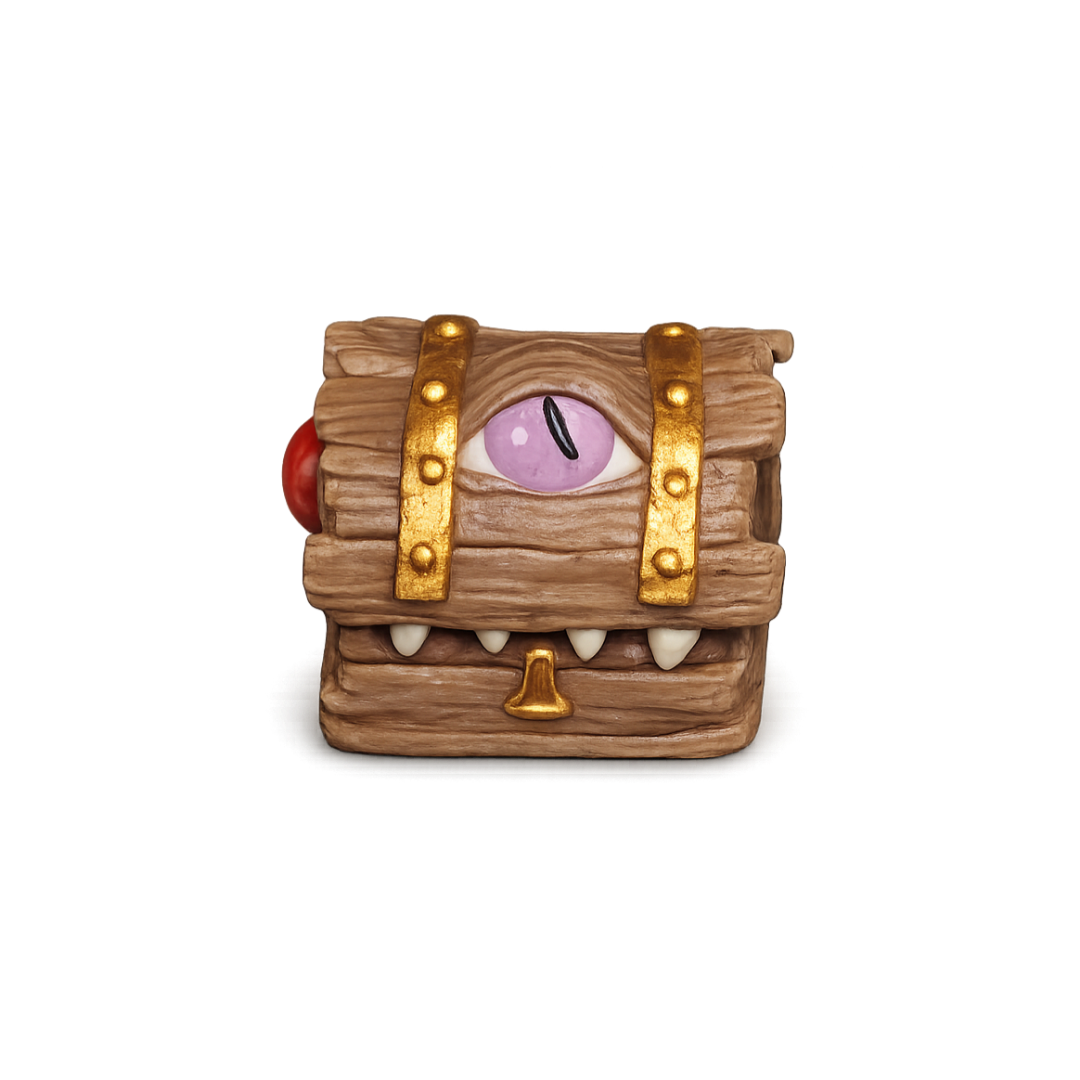 کیکپ کیبورد مکانیکال طرح Mimic Treasure Chest Monster